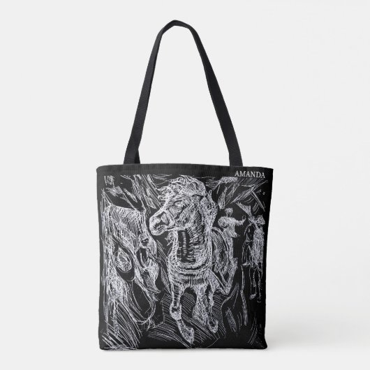 Galloping Horse – Edvard Munch Personalized  トートバッグ (裏面)