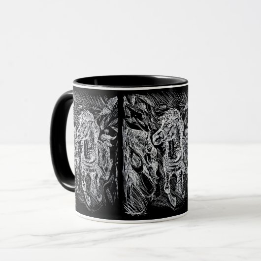 Galloping Horse – Edvard Munch Personalized  マグカップ (正面左)