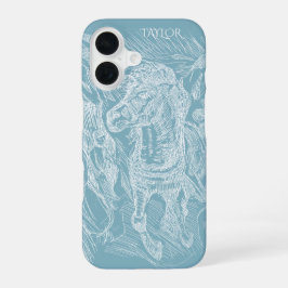 Galloping Horse – Edvard Munch – Personalized  iPhone 16ケース