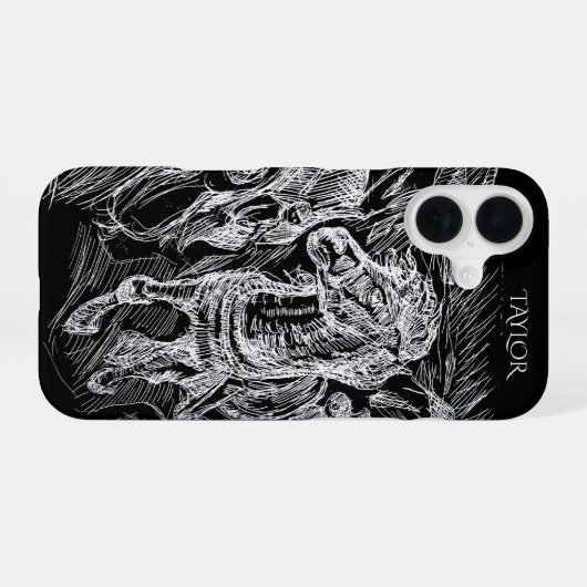 Galloping Horse – Edvard Munch Personalized  iPhone 16ケース (裏面横)