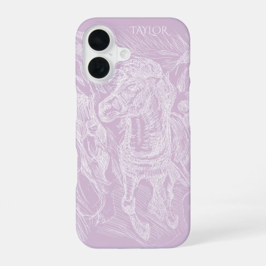 Galloping Horse – Edvard Munch – Personalized  iPhone 16ケース (裏面)