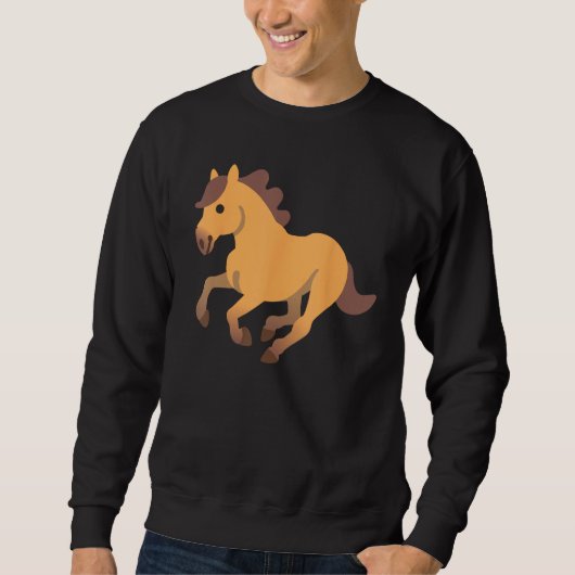 Galloping Horse Racehorse Costume スウェットシャツ (正面)