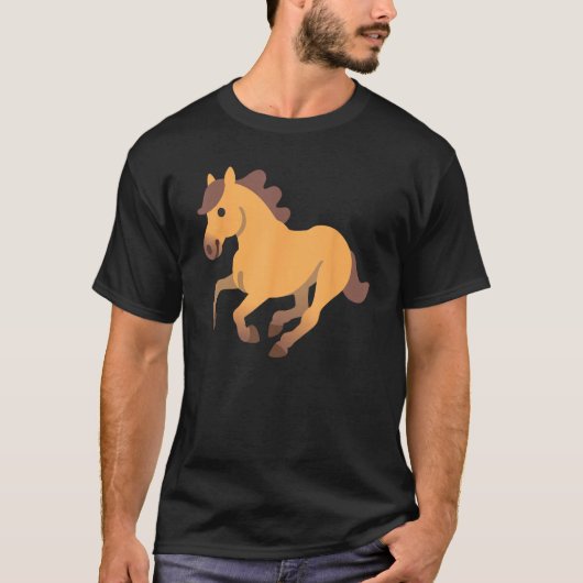 Galloping Horse Racehorse Costume Tシャツ (正面)