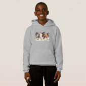 Galloping Horses Kids Sweatshirt (正面フル)