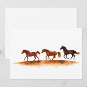 Galloping Horses on Watercolor Plain 招待状 (正面/裏面)