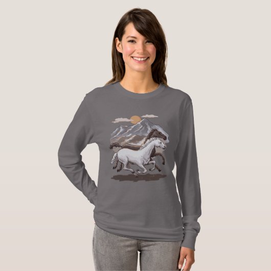 Galloping Horses Tシャツ (正面フル)