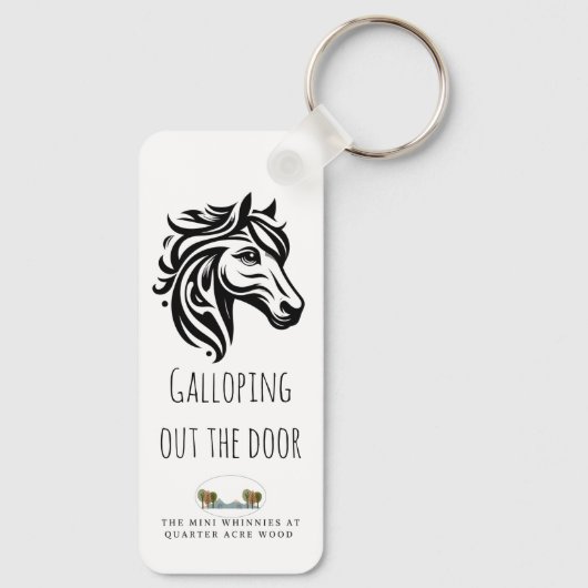 Galloping out the Door Rectangle Keychain キーホルダー (裏面)