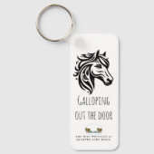 Galloping out the Door Rectangle Keychain キーホルダー (正面)