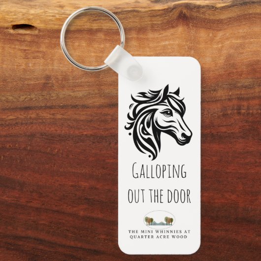Galloping out the Door Rectangle Keychain キーホルダー (正面)