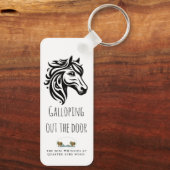 Galloping out the Door Rectangle Keychain キーホルダー (裏面)