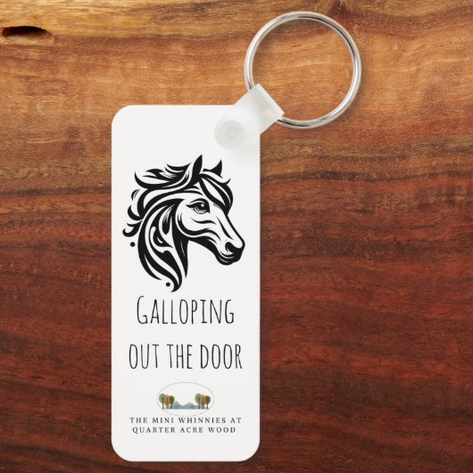 Galloping out the Door Rectangle Keychain キーホルダー (裏面)