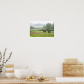 Galloping Standardbred Horsesポスター ポスター (キッチン)