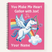 Galloping Unicorn Cupid’s Love Magic ノートブック (正面)