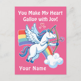 Galloping Unicorn Cupid’s Love Magic  ポストカード