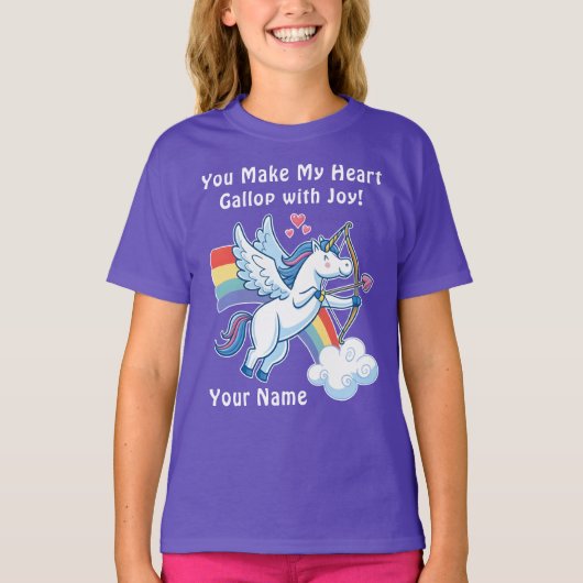 Galloping Unicorn Cupid’s Love Magic Tシャツ (正面)