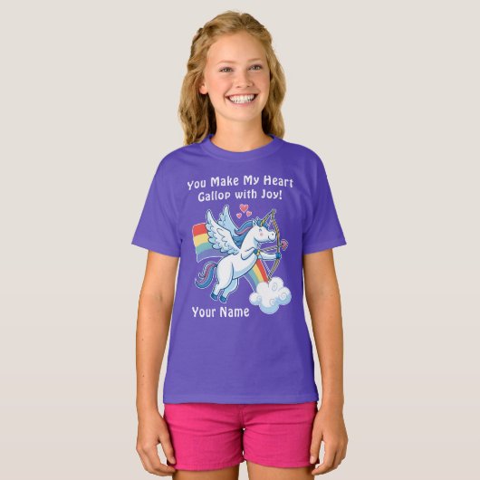 Galloping Unicorn Cupid’s Love Magic  Tシャツ (正面フル)