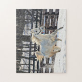 Galloping White Horse ジグソーパズル (縦)