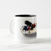  Gallos de Pelea en tu Taza de Café ツートーンマグカップ (正面左)