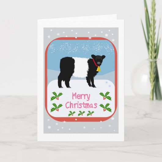 Galloway calf Christmas card サンキューカード (正面)