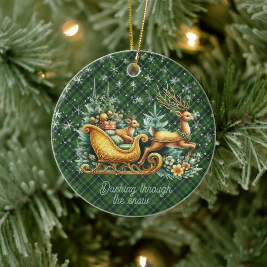 Galloway Hunting M Scottish Tartan Christmas セラミックオーナメント (ツリー)