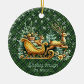 Galloway Hunting M Scottish Tartan Christmas セラミックオーナメント (正面)