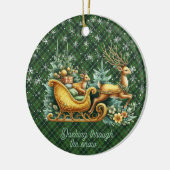 Galloway Hunting M Scottish Tartan Christmas セラミックオーナメント (左)