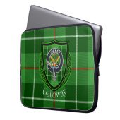 Galloway Scottish Clan Tartan and Crest ラップトップスリーブ (正面左)