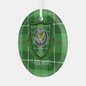 Galloway Scottish Clan Tartan & Crest ガラスオーナメント (正面左)