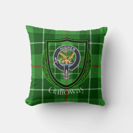 Galloway Scottish Clan Tartan & Crest クッション