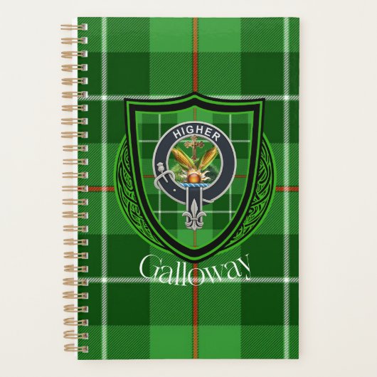 Galloway Scottish Clan Tartan & Crest プランナー手帳 (正面)