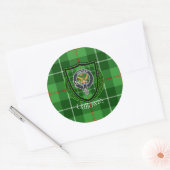 Galloway Scottish Clan Tartan & Crest ラウンドシール (封筒)