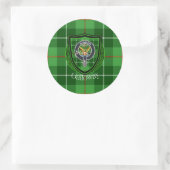 Galloway Scottish Clan Tartan & Crest ラウンドシール (バッグ)