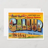 Gallupからの挨拶，ニューメキシコ旅行 ポストカード (正面/裏面)