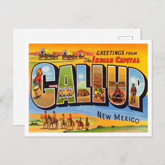 Gallupからの挨拶,ニューメキシコ旅行 ポストカード (正面/裏面)