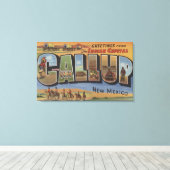 Gallup,ニューメキシコ – ラージレターシーン2 キャンバスプリント (インサイチュ (ウッドフロア))