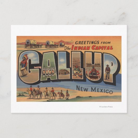 Gallup, New Mexico - Large Letter Scenes ポストカード (正面)