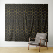 Galmourous Golden Geometric pattern タペストリー (インサイチュ(横))