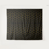 Galmourous Golden Geometric pattern タペストリー (正面(横))