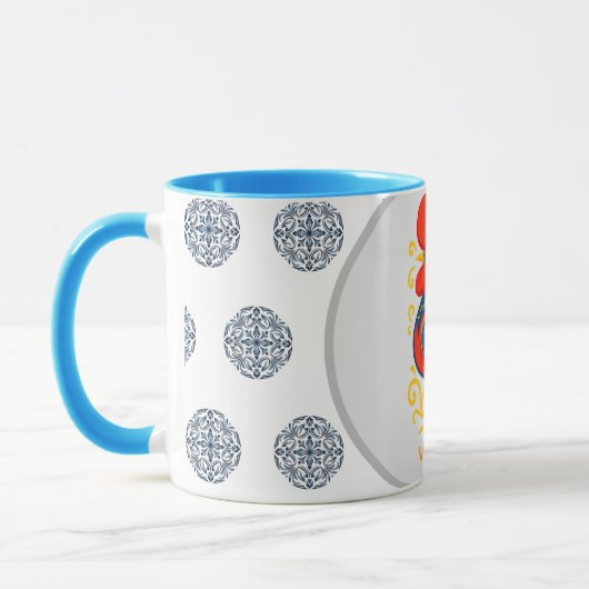 Galo de Barcelos Mug – Portuguese Rooster Azulejo  マグカップ (左)