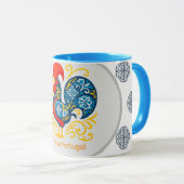 Galo de Barcelos Mug – Portuguese Rooster Azulejo マグカップ (正面右)