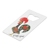 Galo de Barcelos Portugueseのオンドリ クレジットカード栓抜き (裏面アングル)