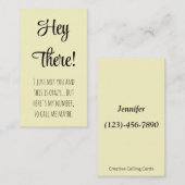 Galsこおもしろいこに私のナンバーコール多分デートすること コーリングカード (正面/裏面)