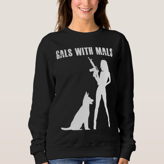Gals With Mals  Belgian Malinois   For Women スウェットシャツ (正面)