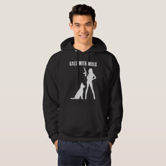 Gals With Mals  Belgian Malinois   For Women パーカ (正面フル)