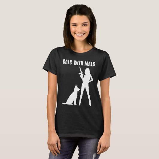 Gals With Mals  Belgian Malinois   For Women Tシャツ (正面フル)