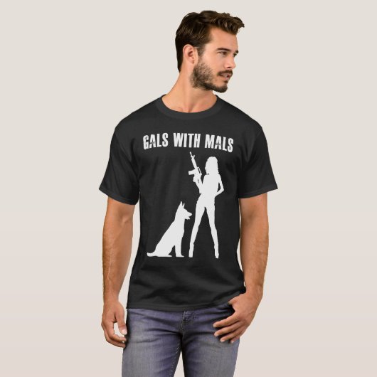 Gals With Mals  Belgian Malinois   For Women Tシャツ (正面フル)