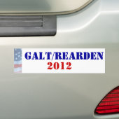 Galt/Reardenの大統領2012年 バンパーステッカー (車上)