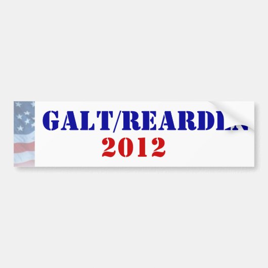 Galt/Reardenの大統領2012年 バンパーステッカー (正面)