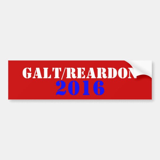 Galt Reardon 2016年 バンパーステッカー (正面)