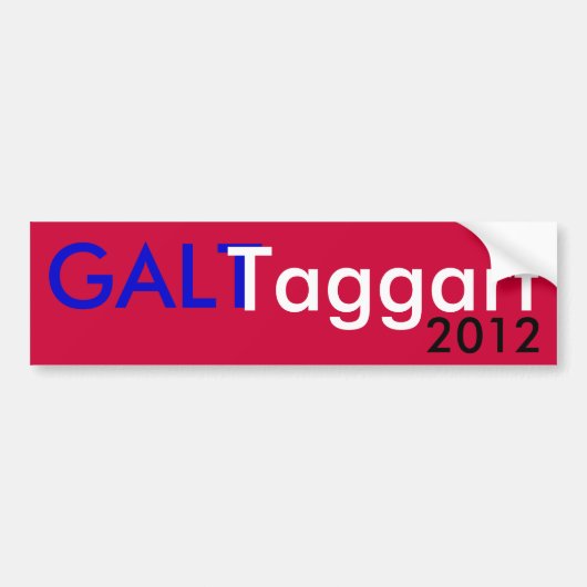 Galt Taggart 2012年 バンパーステッカー (正面)